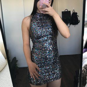 Bodycon Colorful Sequin Mini Dress (Topshop: TFNC London)